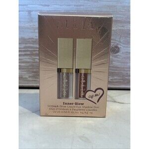 STILA INNER GLOW GLITTER & GLOW LIQUID EYESHADOW DUO SET Full Size NIB